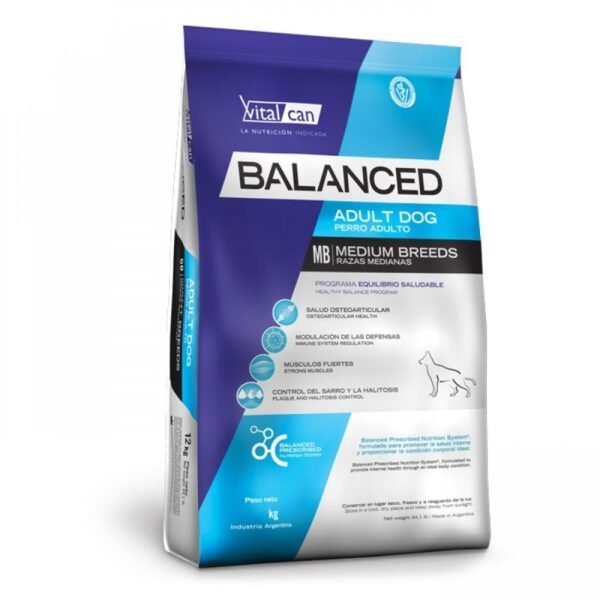 BALANCED PERRO ADULTO RAZA MEDIANA 12 KILOS